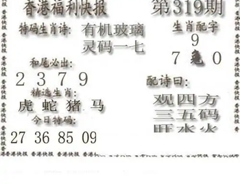 25319期: 白老3D杀码图版