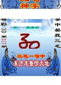 25317期: 三毛3D精品图谜