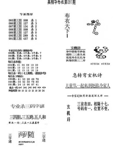 26091期: 福彩3D全套图版参考