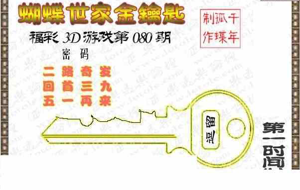 24080期: 3D蝴蝶世家蝴蝶彩图