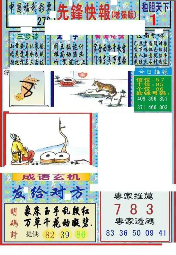 25276期: 福彩3D丹东全图分析