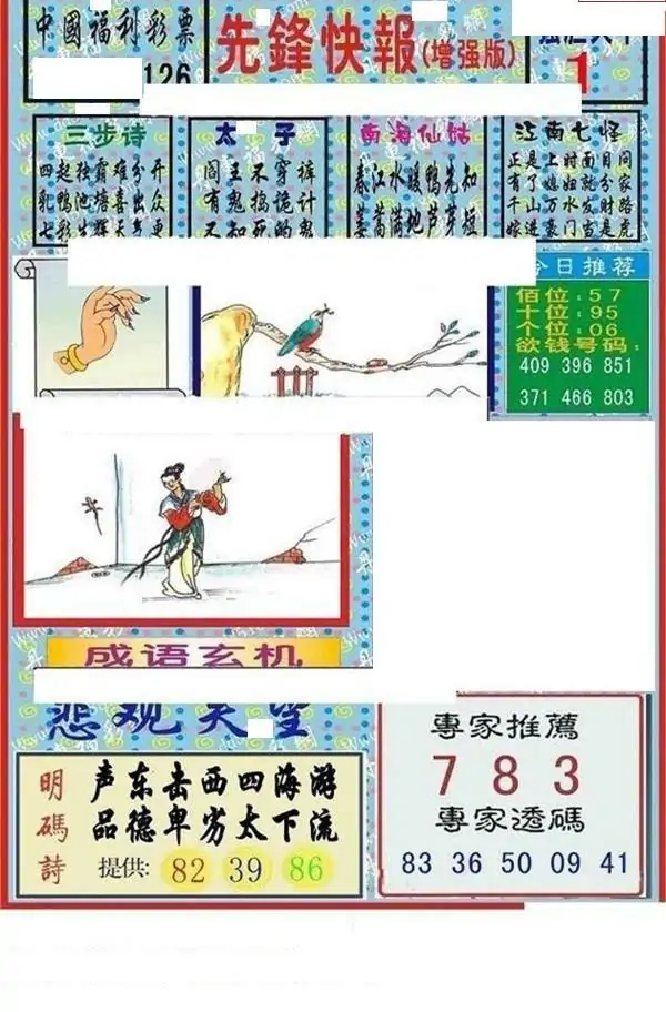 25126期: 福彩3D丹东全图分析