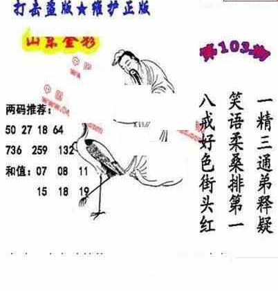 24103期: 福彩3D丹东全图分析