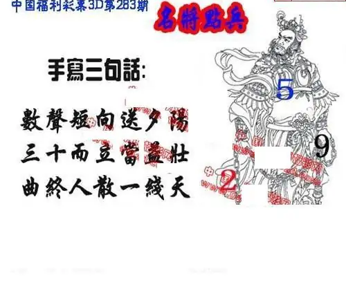 25283期: 福彩3D丹东全图分析