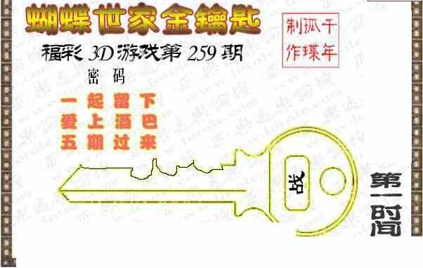 24259期: 3D蝴蝶世家蝴蝶彩图