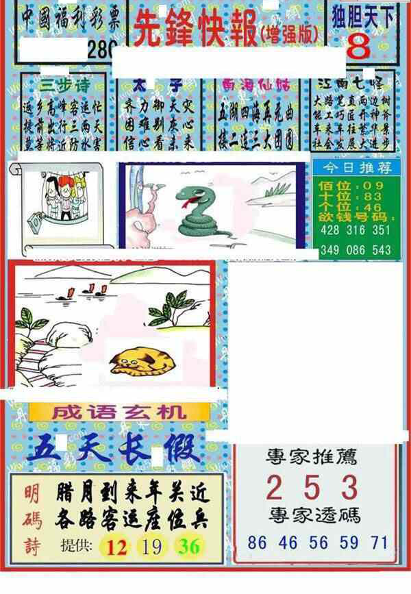 24280期: 福彩3D丹东全图分析