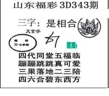25343期: 三毛3D精品图谜