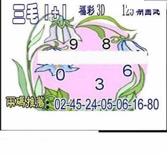 24125期: 三毛3D精品图谜