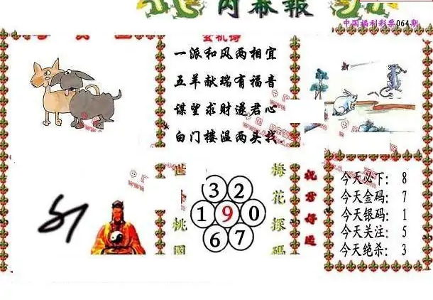 25064期: 福彩3D丹东全图分析