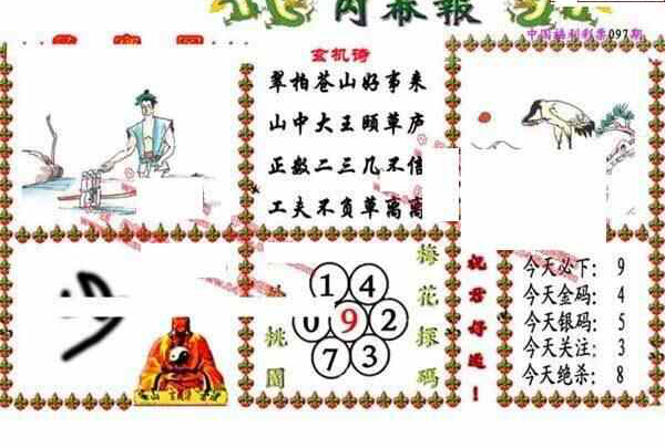 24097期: 福彩3D丹东全图分析