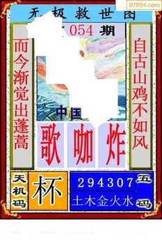 福彩3D26054期天中全套预测分析图