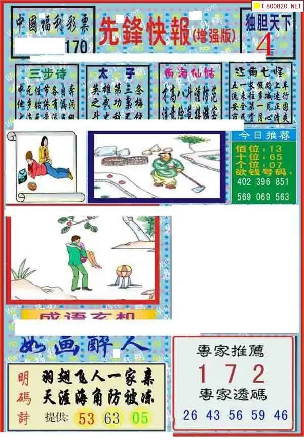 25170期: 福彩3D丹东全图分析