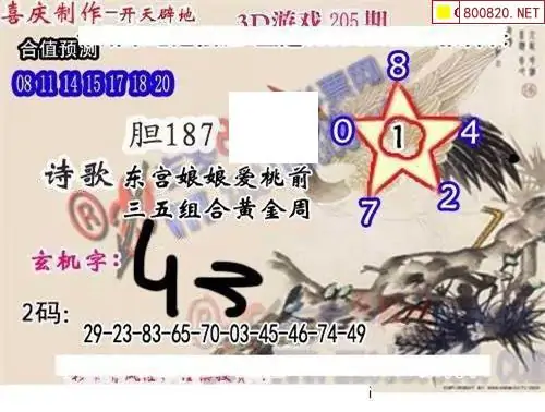 25205期: 白老3D杀码图版