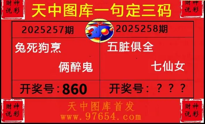 25258期: 财神说彩3D全套图版