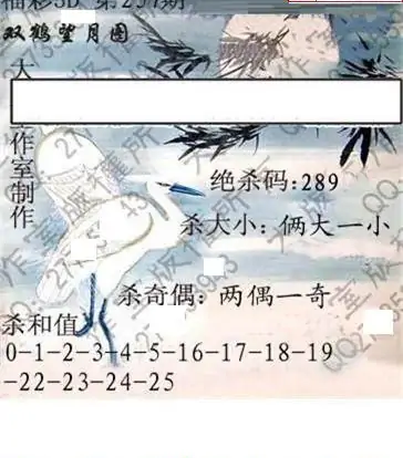 25257期: 大兵福彩3D黄金报图版