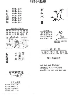 26074期: 福彩3D全套图版参考
