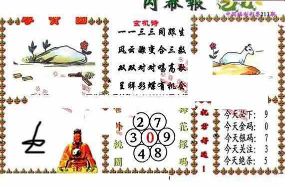 24213期: 福彩3D丹东全图分析