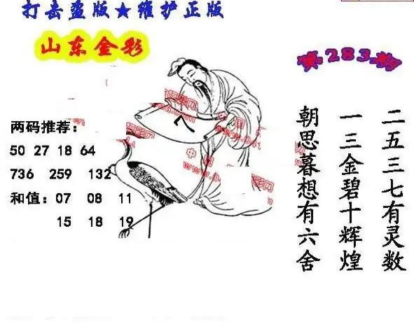 25283期: 福彩3D丹东全图分析