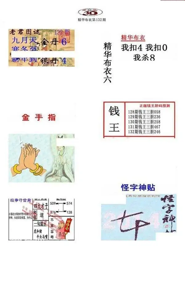 25132期: 福彩3D全套图版参考