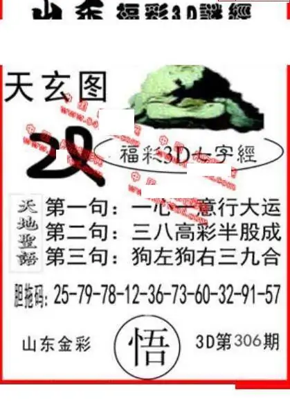 25306期: 福彩3D丹东全图分析