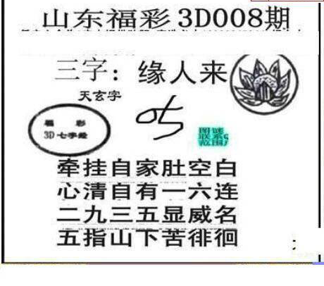25008期: 三毛3D精品图谜