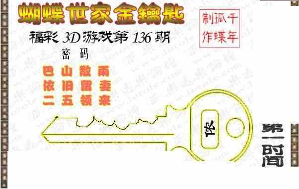 24136期: 3D蝴蝶世家蝴蝶彩图