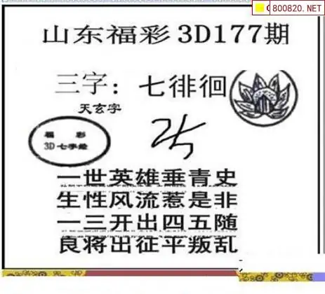 25177期: 三毛3D精品图谜