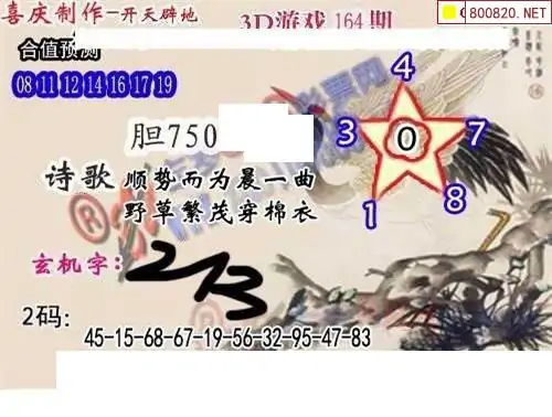 25164期: 白老3D杀码图版