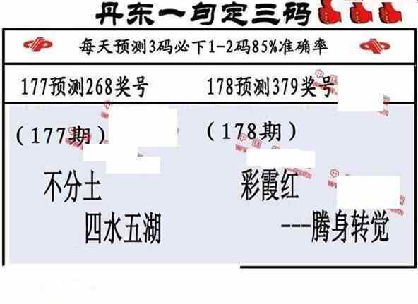 24178期: 福彩3D丹东全图分析
