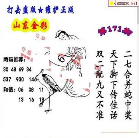 25171期: 福彩3D丹东全图分析