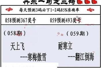 26059期: 福彩3D丹东全图分析