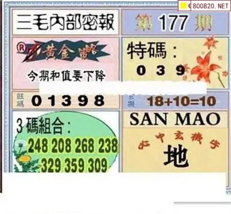 25177期: 三毛3D精品图谜