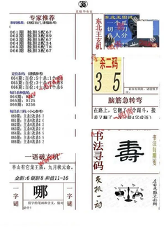 26066期: 福彩3D全套图版参考