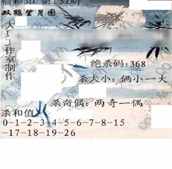 24131期: 大兵福彩3D黄金报图版