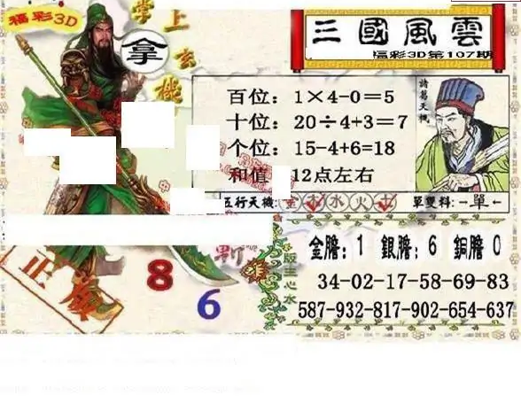 25107期: 福彩3D丹东全图分析