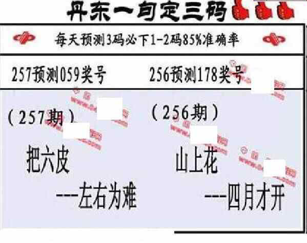 24257期: 福彩3D丹东全图分析