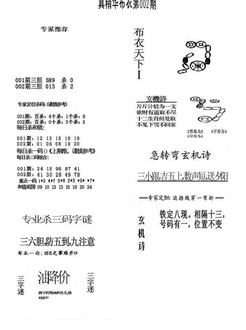 26002期: 福彩3D全套图版参考