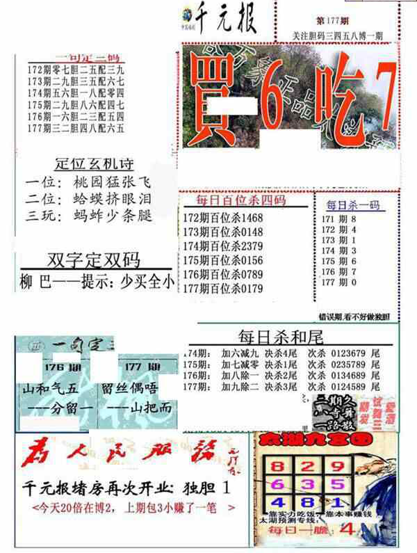 24177期: 福彩3D全套图版参考