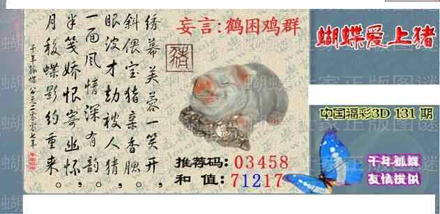 24131期: 3D蝴蝶世家蝴蝶彩图