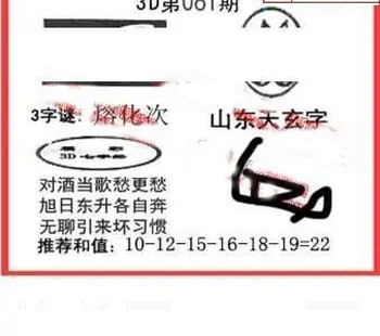 26061期: 福彩3D丹东全图分析