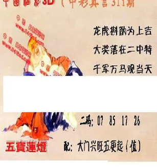 25311期: 福彩3D丹东全图分析
