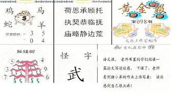 26098期: 大兵福彩3D黄金报图版