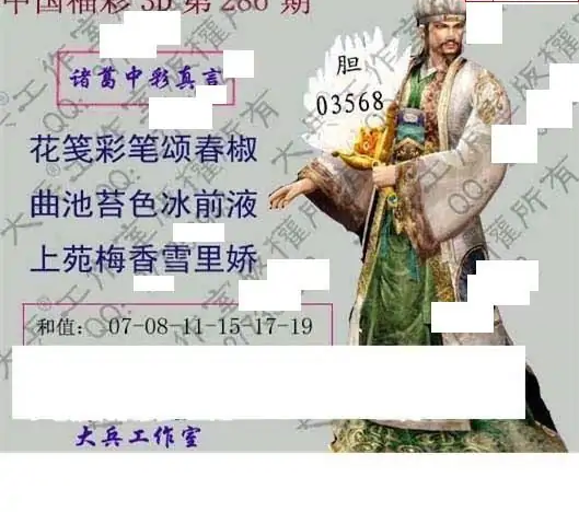 25286期: 大兵福彩3D黄金报图版