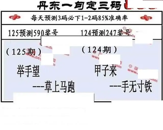 25125期: 福彩3D丹东全图分析
