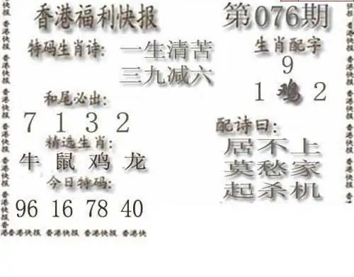 25076期: 白老3D杀码图版