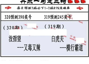 25320期: 福彩3D丹东全图分析