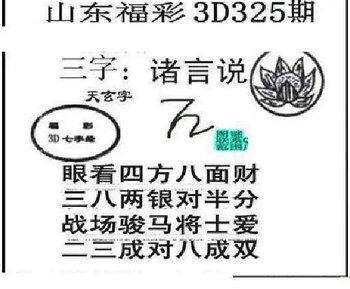 25325期: 三毛3D精品图谜