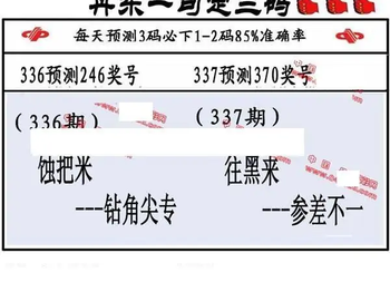25337期: 福彩3D丹东全图分析