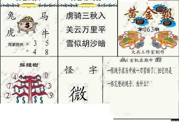 25063期: 大兵福彩3D黄金报图版