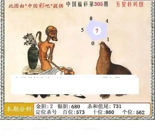 89彩图25305期: 白老3D杀码图版